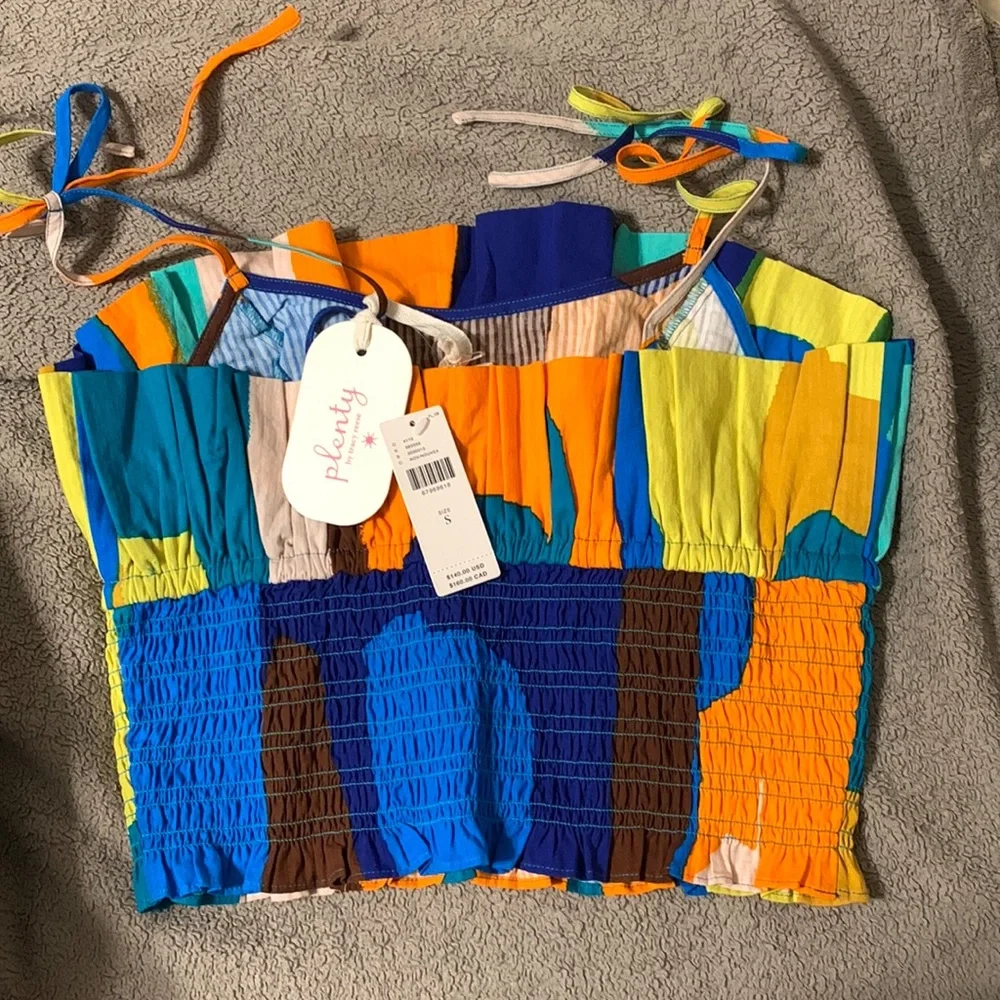 ✨Anthropologie Tie-Strap Top Sz S - Picture 3 of 6